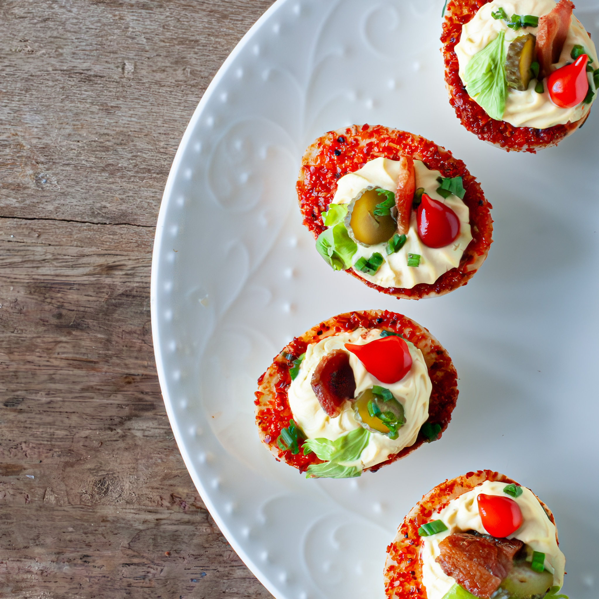 Bloody Mary Deviled Eggs