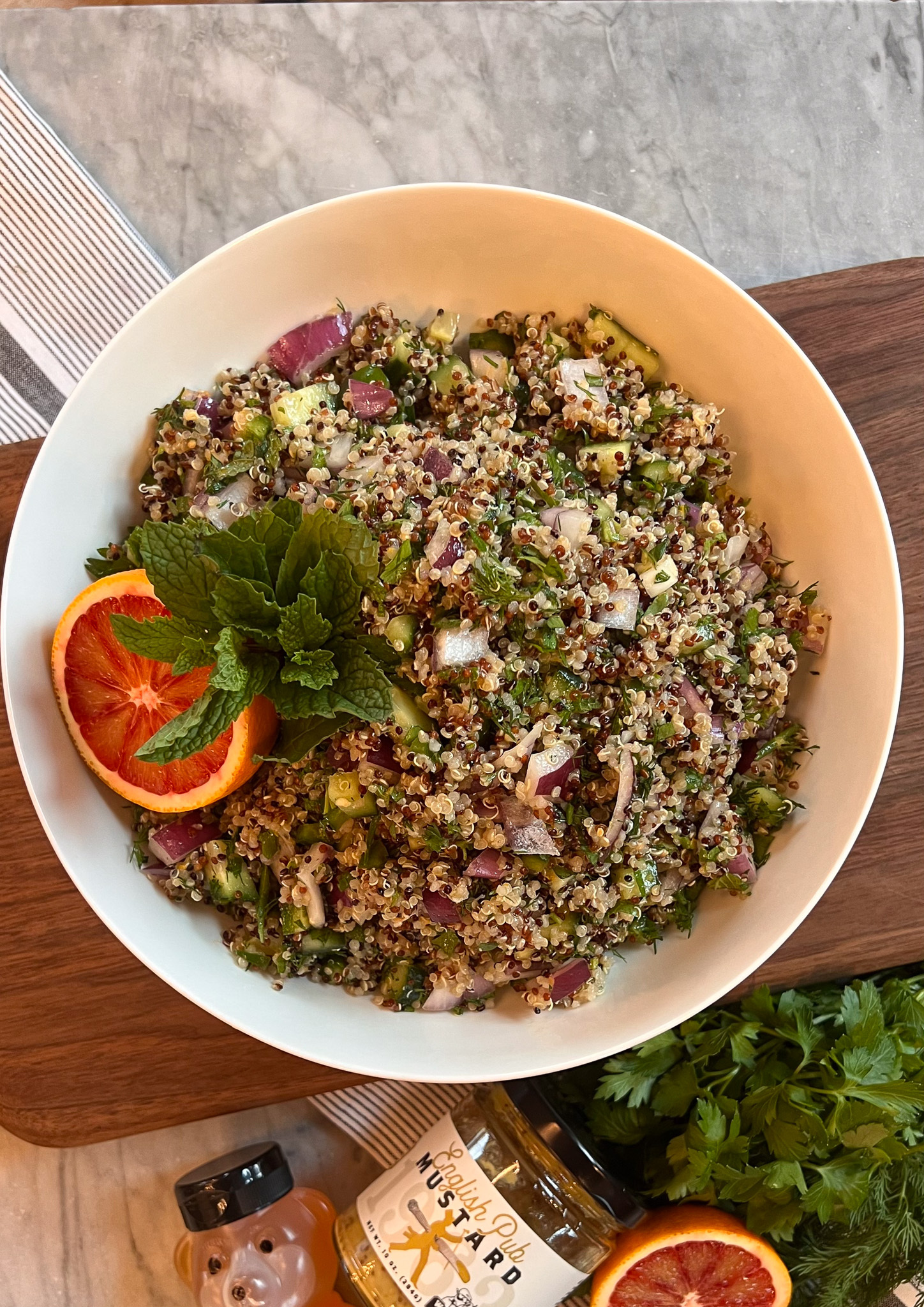 Herbed Quinoa Salad w/ Blood Orange Vinaigrette