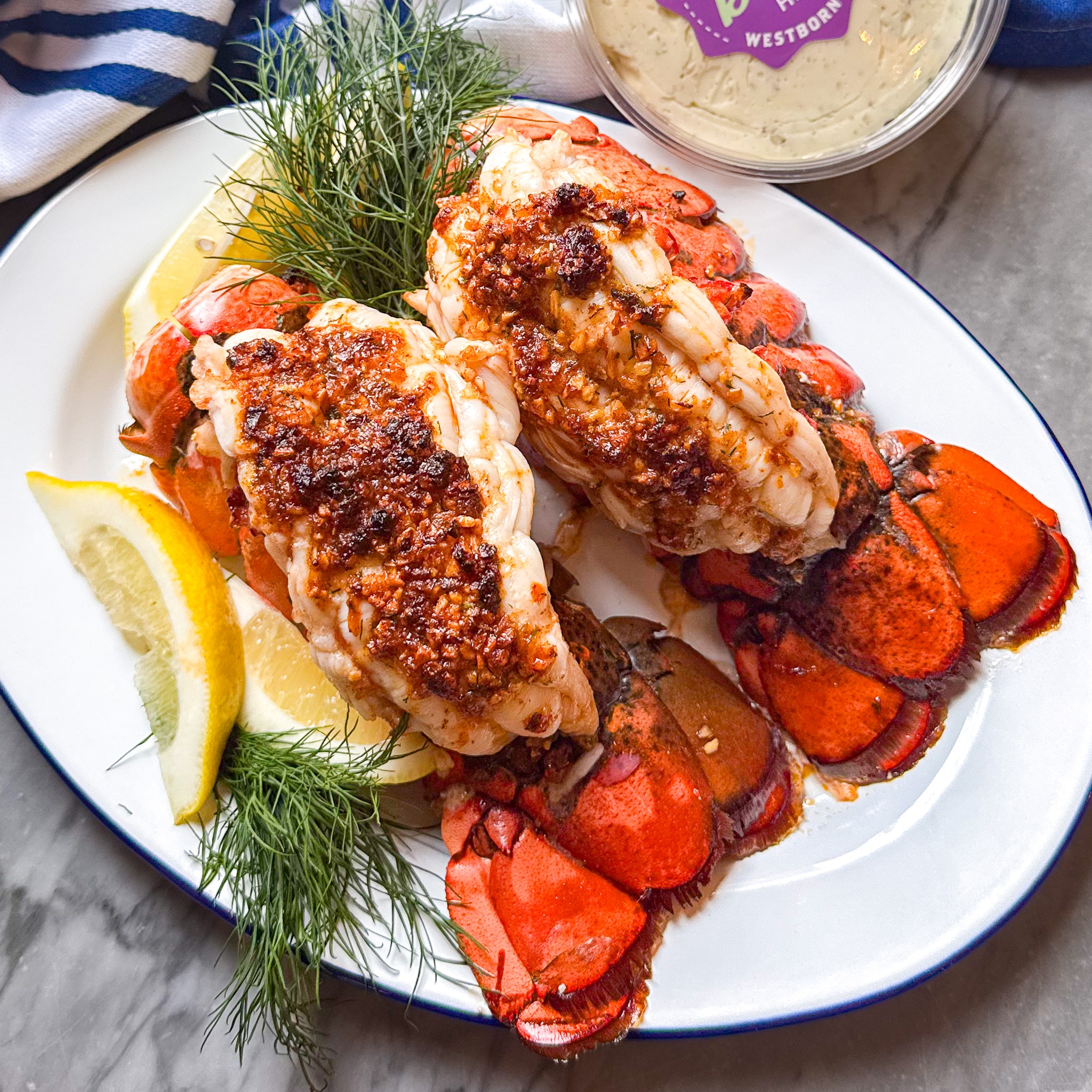 Shallot & Herb Classic Broiled Lobster Tails