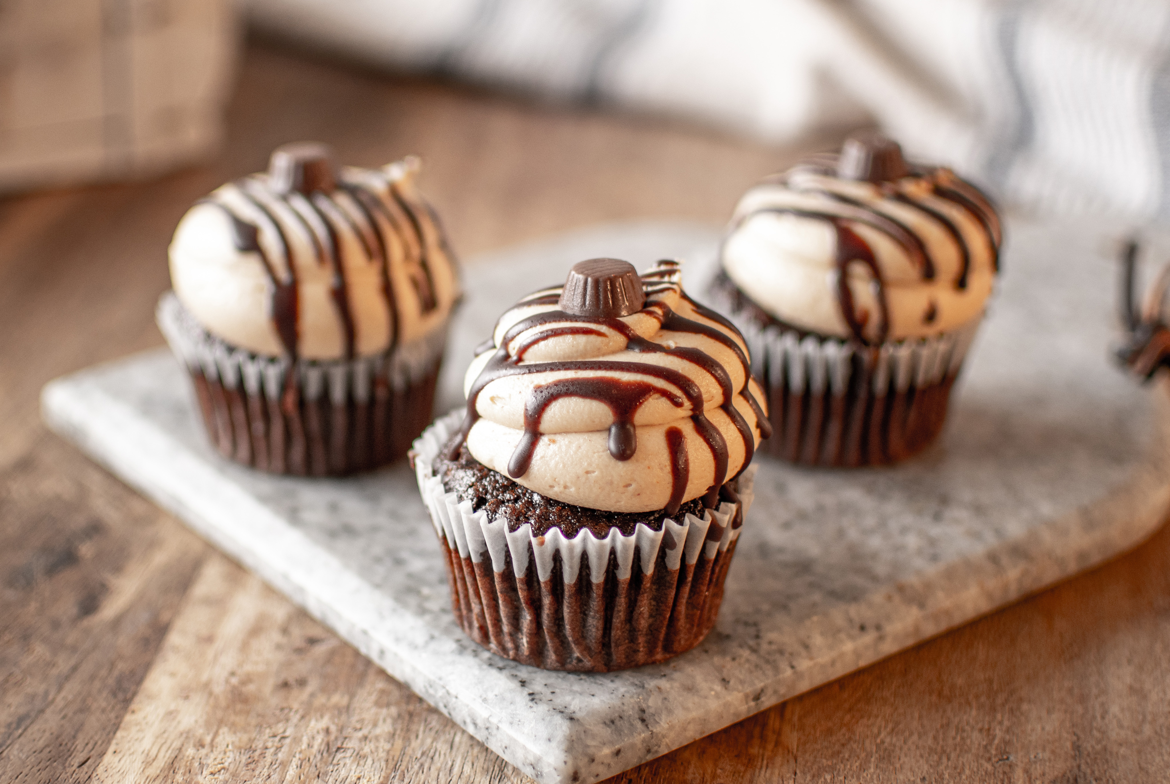 Chocolate Peanut Butter Cupcakes