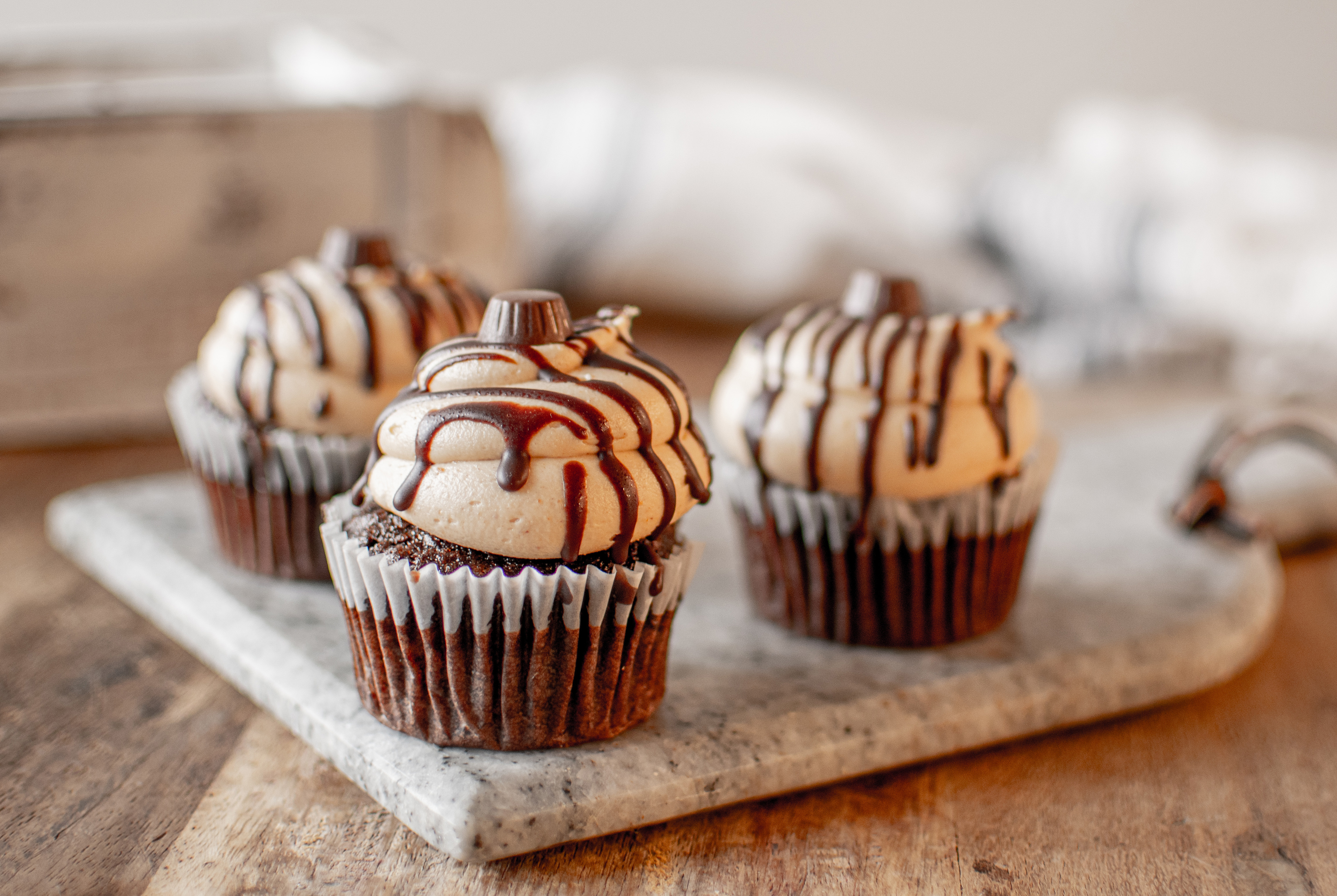 Chocolate Peanut Butter Cupcakes