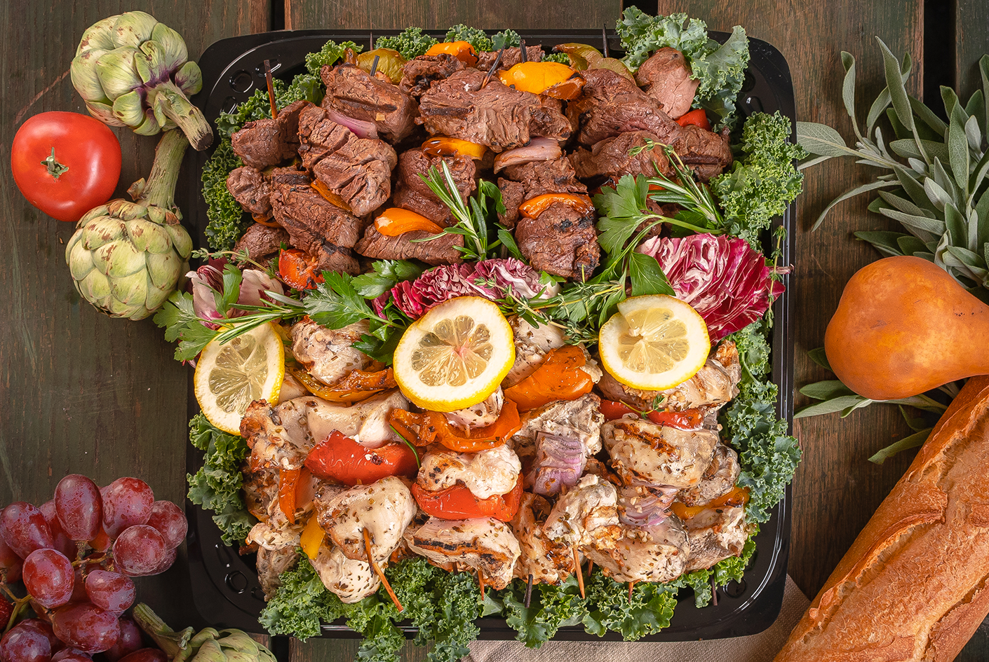 About: product commerce Mini Kabob Platter