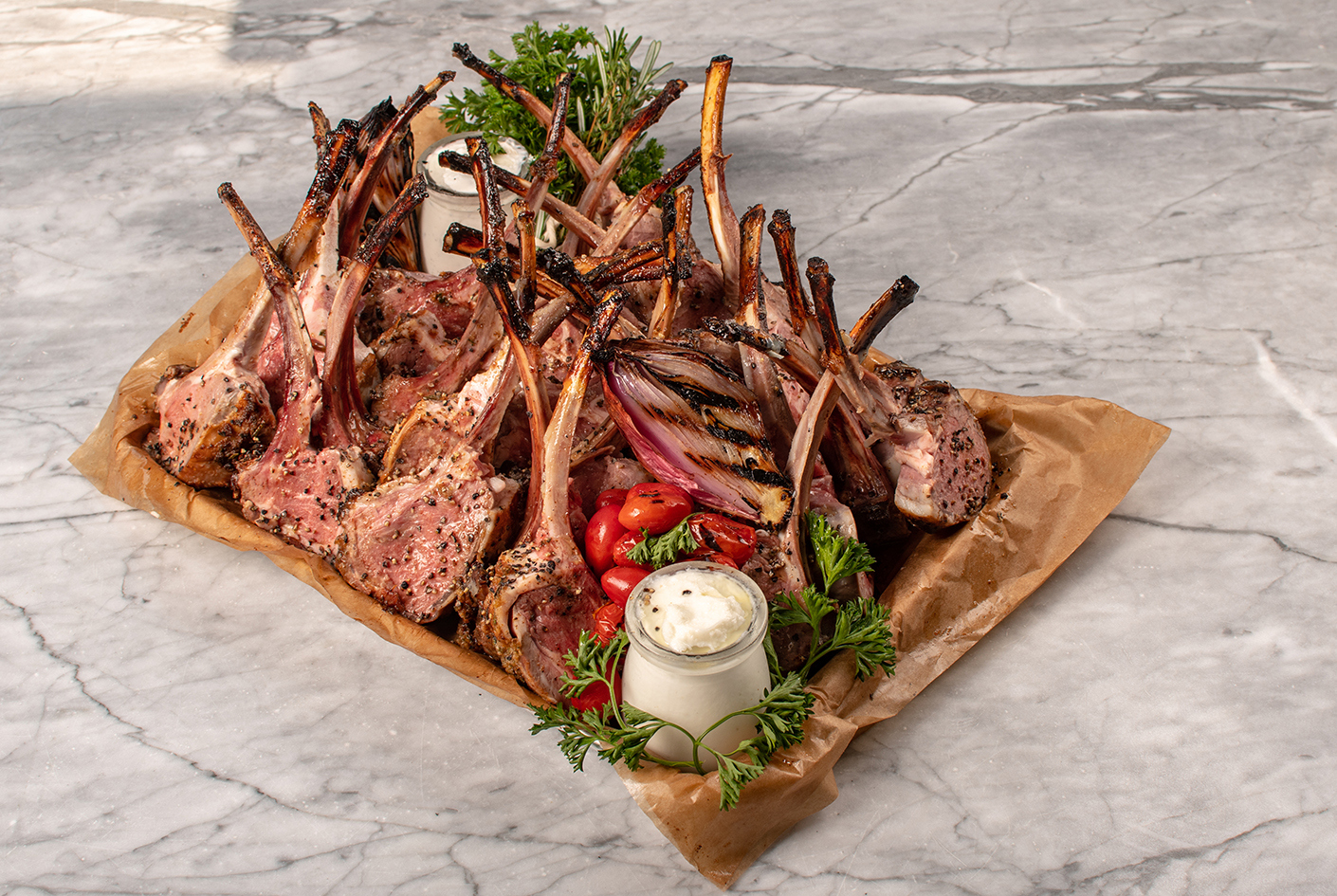 Roasted Lamb Chop Tray