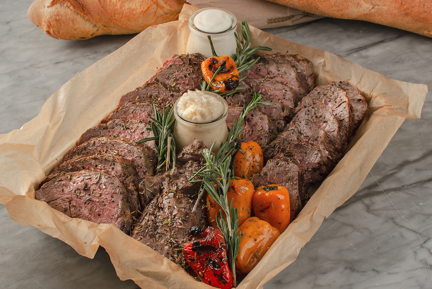 Grilled Beef Tenderloin Platter